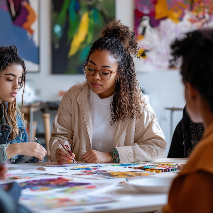 dyanaxyz_create_a_photo_of_a_women_doing_art_therapy_with_a_div_70793bf3-8ac9-48a2-9526-ff80b052e685