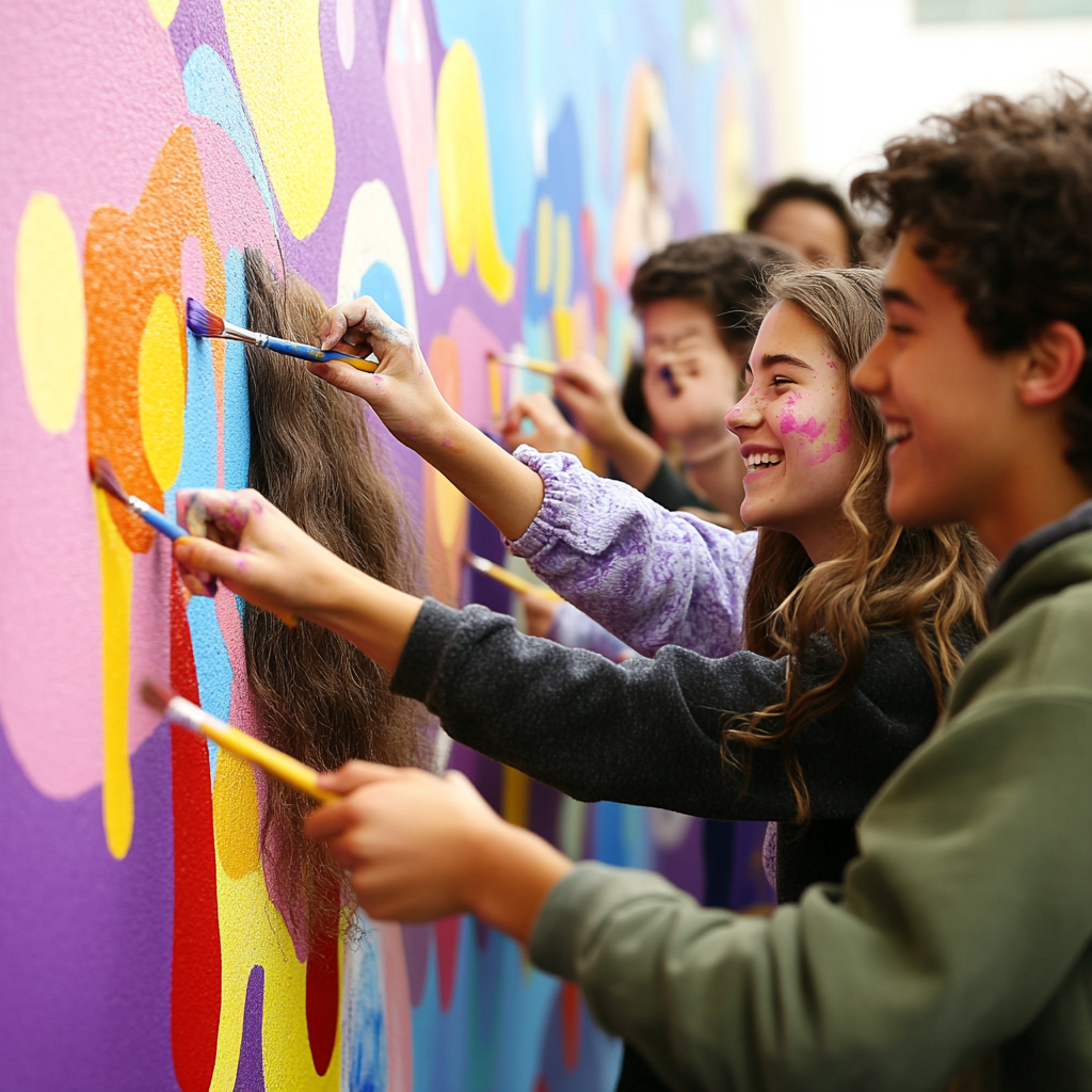 dyanaxyz_create_real_photos_of_youth_12-18_diverse_group_painti_4a86e8c4-1048-4a0d-8723-263425a00047